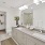 a bathroom with a large mirror