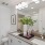 a bathroom with a large mirror