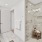 a bathroom with a glass shower
