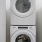 a washing machine in a room